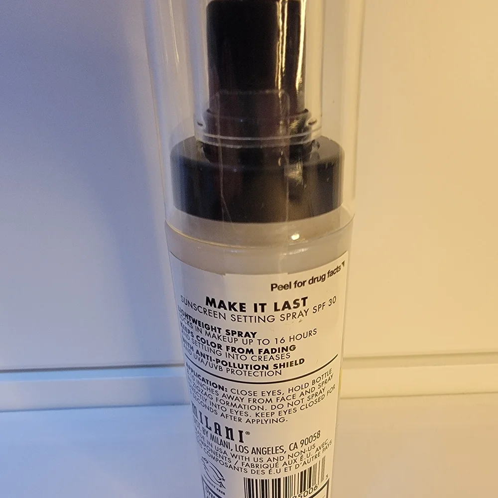Milani Make It Last Setting Spray with Black and White Design